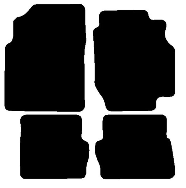 Nissan Almera 5dr 2000-2006 Black Luxury Velour Tailored Car Mats NV HITECH