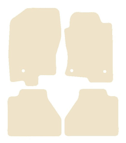 Nissan Navara 2010-2015 Beige Luxury Velour Tailored Car Mats NV HITECH