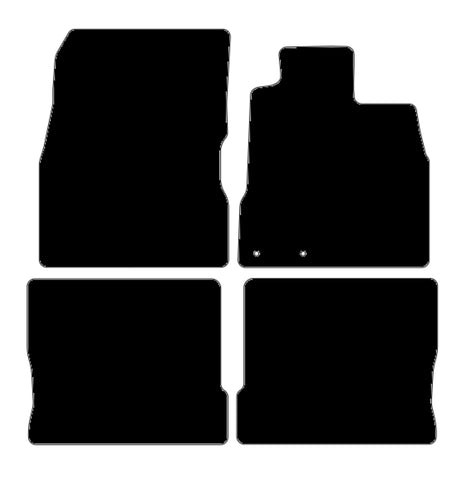 Nissan Note 2013 onwards Black Premium Carpet Tailored Car Mats NV HITECH