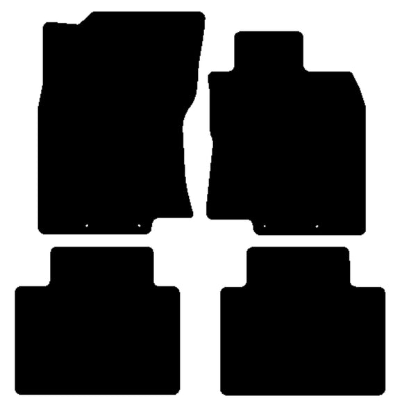 Nissan X-Trail 2014-2022 Black Luxury Velour Tailored Car Mats NV HITECH