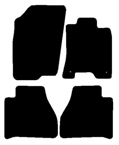 Nissan Navara NP300 2016 onwards Black Premium Carpet Tailored Car Mats NV HITECH