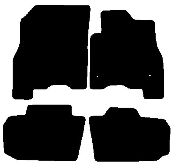 Nissan Leaf 2013-2017 Black Luxury Velour Tailored Car Mats NV HITECH