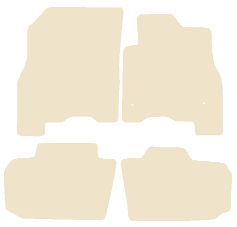 Nissan Leaf 2013-2017 Beige Luxury Velour Tailored Car Mats NV HITECH