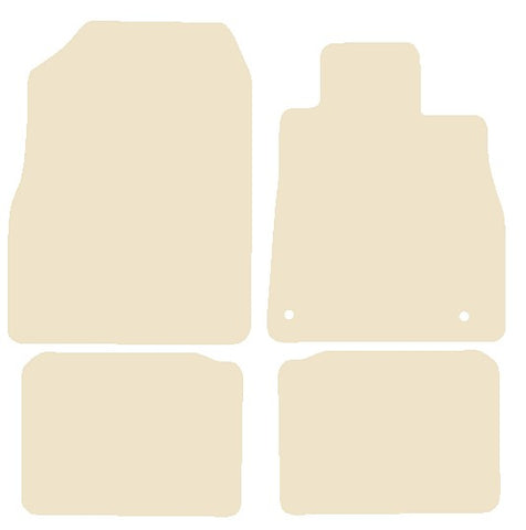 Nissan Micra Mk5 2017 onwards Beige Luxury Velour Tailored Car Mats NV HITECH