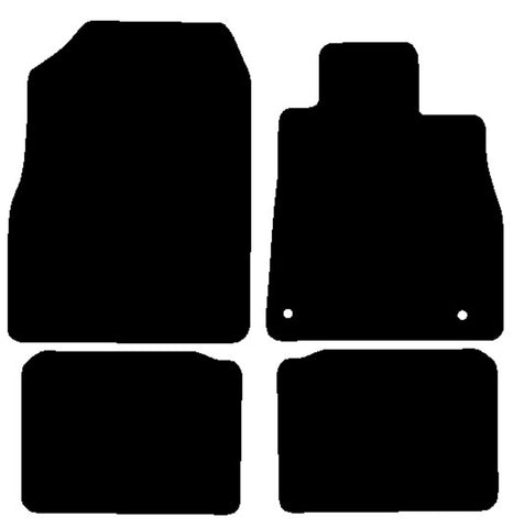 Nissan Micra Mk5 2017 onwards Black Luxury Velour Tailored Car Mats NV HITECH