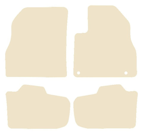 Nissan Leaf 2010-2013 Beige Luxury Velour Tailored Car Mats NV HITECH