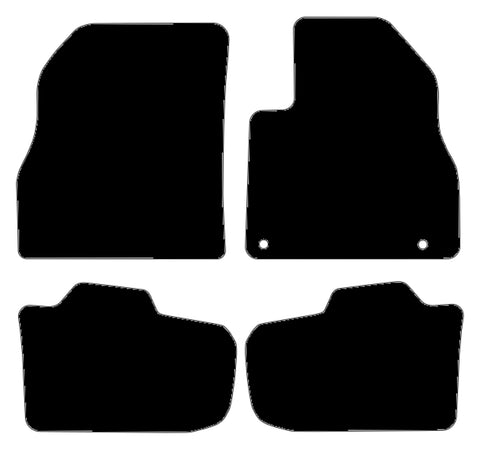 Nissan Leaf 2010-2013 Black Luxury Velour Tailored Car Mats NV HITECH