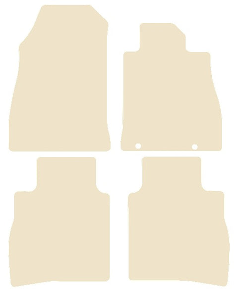 Nissan Pulsar 2014-2018 Beige Luxury Velour Tailored Car Mats NV HITECH