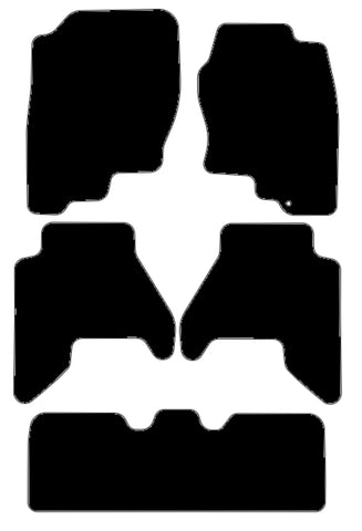 Nissan Pathfinder R51 7 Seater 2005-2012 Black Luxury Velour Tailored Car Mats NV HITECH