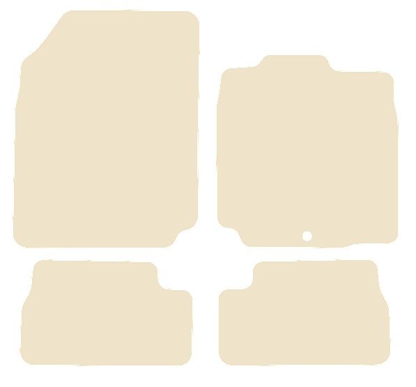 Nissan Micra Mk3 Facelift K12C (With Oem Fixing) 2008-2010 Beige Luxury Velour Tailored Carpet Car Mats NV HITECH