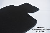 Mercedes SL (R107) 2 Seater 1972-1989 Black Luxury Velour Tailored Car Mats NV HITECH