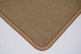 VW Touareg (1st Gen) Round Stud Fixings 2007-2010 Beige Luxury Velour Tailored Car Mats NV HITECH