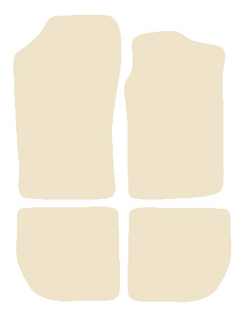 Peugeot 306 Cabriolet 1994-2003 Beige Luxury Velour Tailored Car Mats NV HITECH