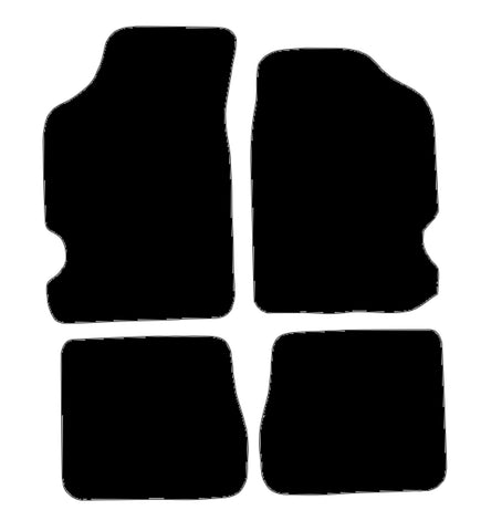 Peugeot 106 2000-2004 Black Tailored Carpet Car Mats NV HITECH