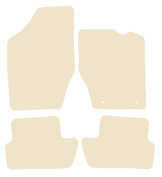 Peugeot 307 2001-2006 Beige Luxury Velour Tailored Car Mats NV HITECH