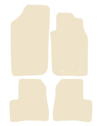 Peugeot 206 1998-2006 Beige Luxury Velour Tailored Car Mats NV HITECH