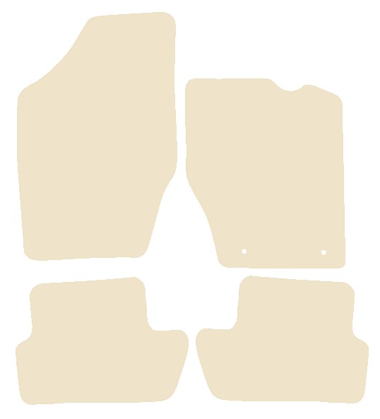 Peugeot 307 SW 2001-2006 Beige Luxury Velour Tailored Car Mats NV HITECH