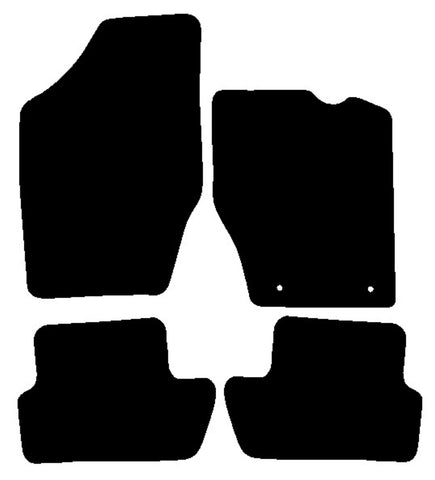 Peugeot 307 SW 2001-2006 Black Premium Carpet Tailored Car Mats NV HITECH