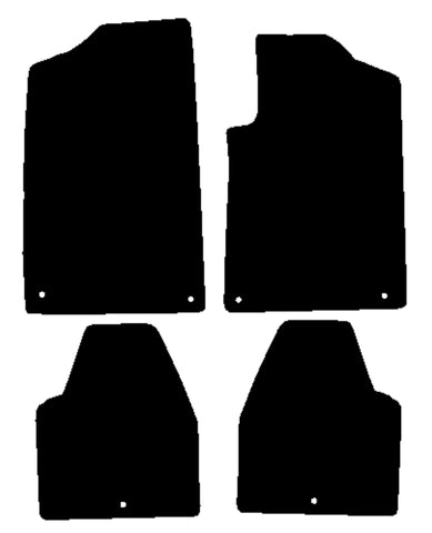 Peugeot 607 2000-2006 Black Tailored Carpet Car Mats NV HITECH