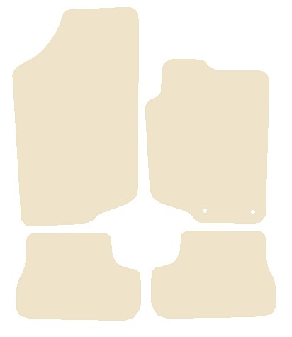Peugeot 207 CC 2007 onwards Beige Luxury Velour Tailored Car Mats NV HITECH
