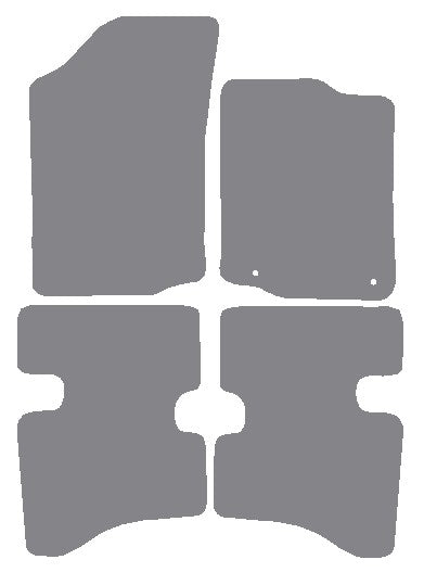 Peugeot 107 (Two Fixings Driver) 2010-2014 Grey Premium Carpet Tailored Car Mats NV HITECH
