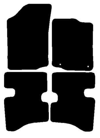 Peugeot 107 (Two Fixings Driver) 2010-2014 Black Tailored Carpet Car Mats NV HITECH