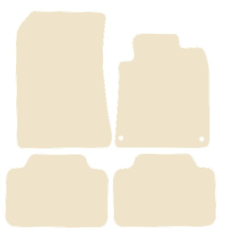 Peugeot 407 2004-2011 Beige Luxury Velour Tailored Car Mats NV HITECH