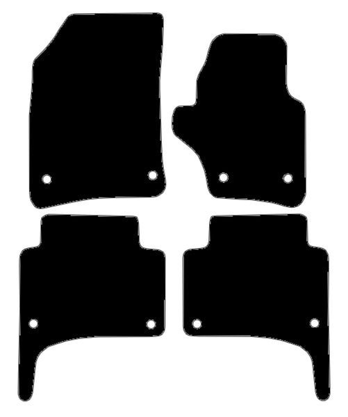 Porsche Cayenne 1st generation (Round Fixings) 2003-2010 Black Tailored Carpet Car Mats NV HITECH