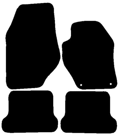 Peugeot 308 CC 2009 onwards Black Luxury Velour Tailored Car Mats NV HITECH