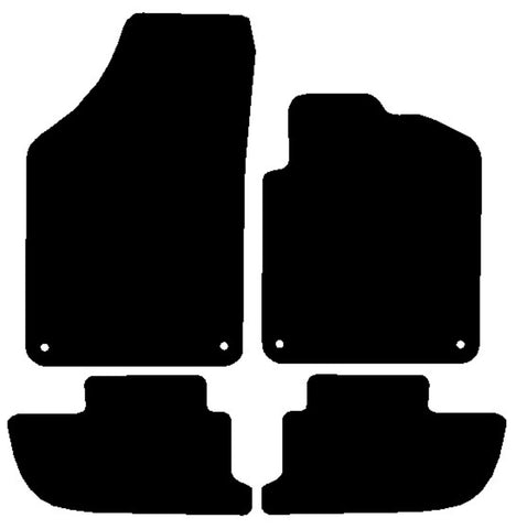 Peugeot RCZ 2010-2015 Black Luxury Velour Tailored Car Mats NV HITECH