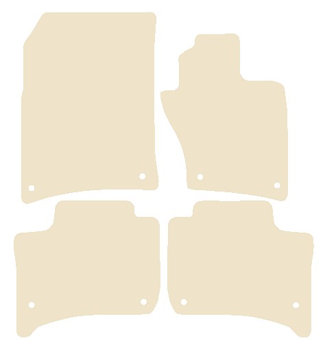 Porsche Cayenne 2nd generation 2010-2018 Beige Luxury Velour Tailored Car Mats NV HITECH