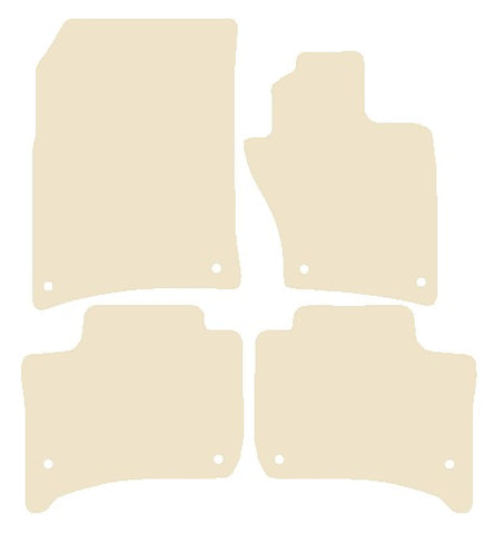 Porsche Cayenne 2nd generation 2010-2018 Beige Luxury Velour Tailored Car Mats NV HITECH