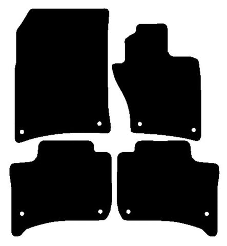 Porsche Cayenne 2nd generation 2010-2018 Black Luxury Velour Tailored Car Mats NV HITECH