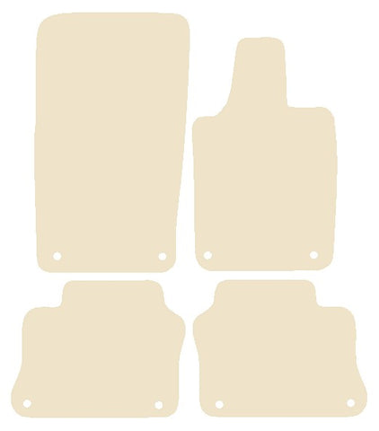 Porsche Panamera (970) SWB 2009-2016 Beige Luxury Velour Tailored Car Mats NV HITECH