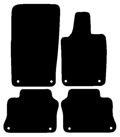 Porsche Panamera (970) SWB 2009-2016 Black Luxury Velour Tailored Car Mats NV HITECH