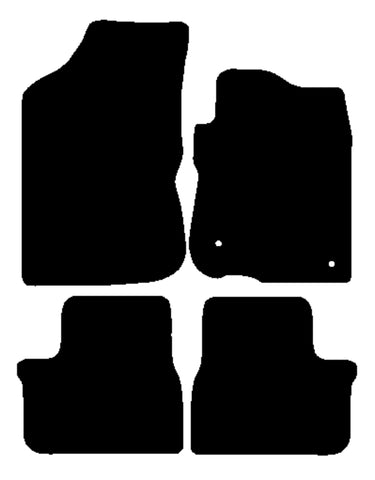 Peugeot 208 2012-2019 Black Tailored Carpet Car Mats NV HITECH