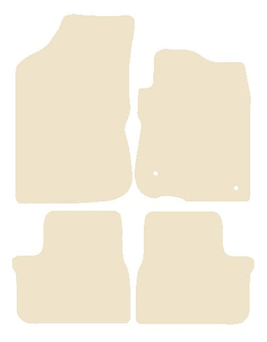 Peugeot 208 2012-2019 Beige Luxury Velour Tailored Car Mats NV HITECH