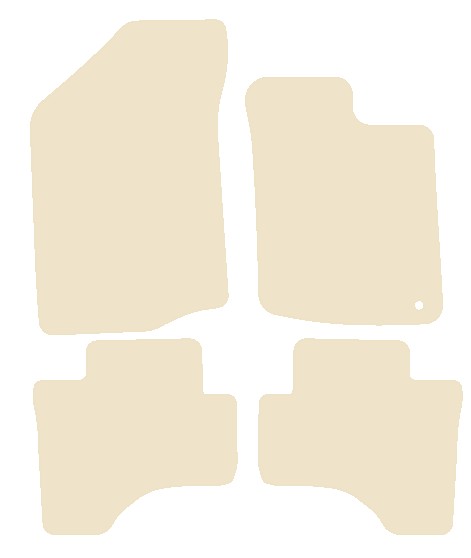Peugeot 107 (One Fixing Driver) 2005-2010 Beige Luxury Velour Tailored Car Mats NV HITECH