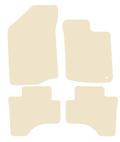 Peugeot 107 (One Fixing Driver) 2005-2010 Beige Luxury Velour Tailored Car Mats NV HITECH