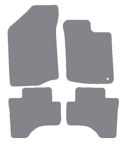 Peugeot 107 (One Fixing Driver) 2005-2010 Grey Premium Carpet Tailored Car Mats NV HITECH