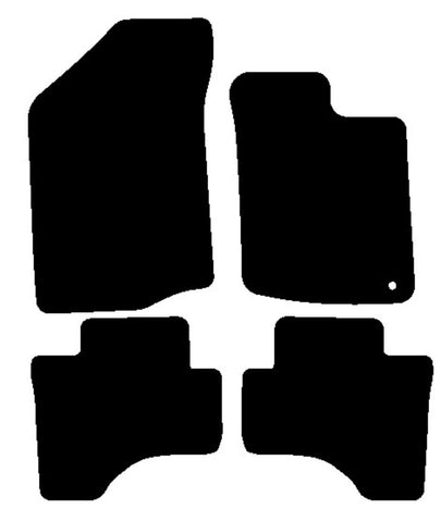 Peugeot 107 (One Fixing Driver) 2005-2010 Black Luxury Velour Tailored Car Mats NV HITECH