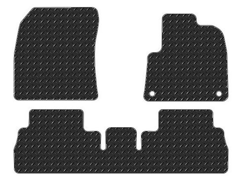 Peugeot Rifter Round Fixings 2018 onwards Chequered Rubber Tailored Van Mats HITECH