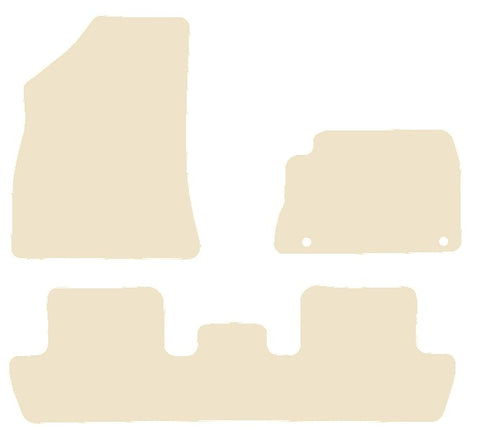 Peugeot 5008 2009-2017 Beige Luxury Velour Tailored Car Mats NV HITECH