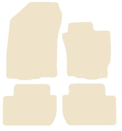 Peugeot 4007 2007-2012 Beige Luxury Velour Tailored Car Mats NV HITECH
