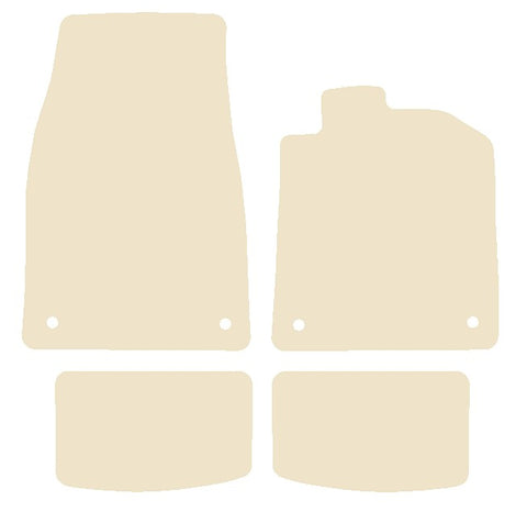 Porsche Taycan 2019 onwards Beige Luxury Velour Tailored Car Mats NV HITECH