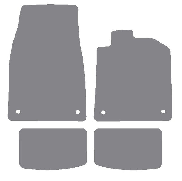 Porsche Taycan 2019 onwards Grey Premium Carpet Tailored Car Mats NV HITECH