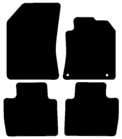 Peugeot 508 2019 onwards Black Tailored Carpet Car Mats NV HITECH