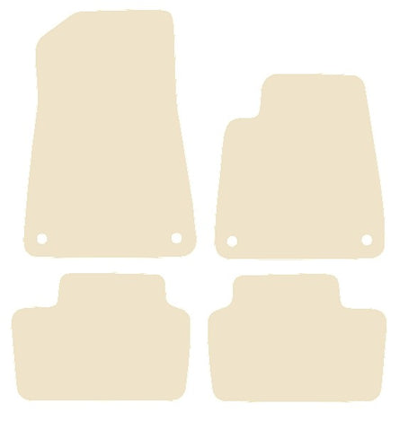 Polestar 2 2020 onwards Beige Luxury Velour Tailored Carpet Car Mats NV HITECH