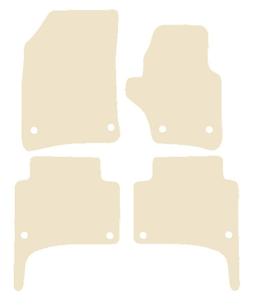 Porsche Cayenne - 1st Generation (Oval Fixings) 2003-2010 Beige Luxury Velour Tailored Carpet Car Mats NV HITECH