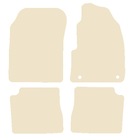 Peugeot e-2008 Electric 2019 onwards Beige Luxury Velour Tailored Carpet Car Mats NV HITECH